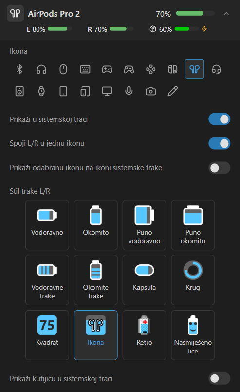 Detalji AirPods slušalica