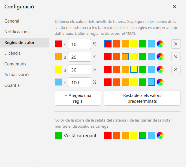Regles de color