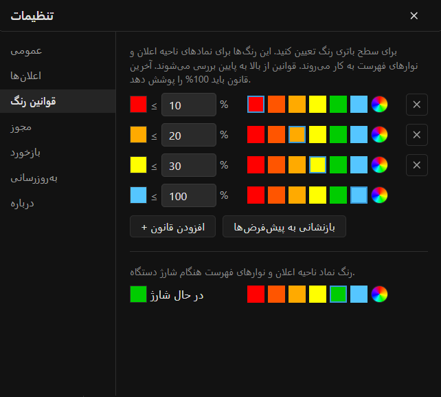 قوانین رنگ