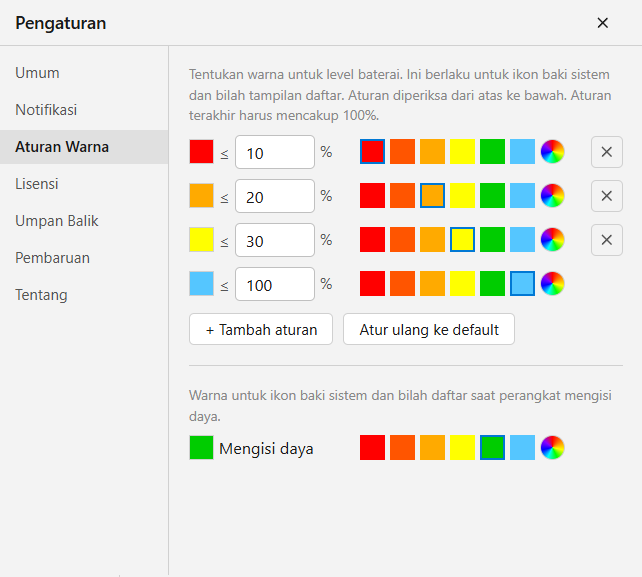 Aturan warna