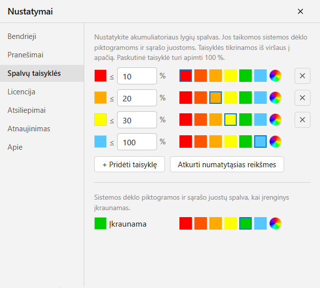 Spalvų taisyklės