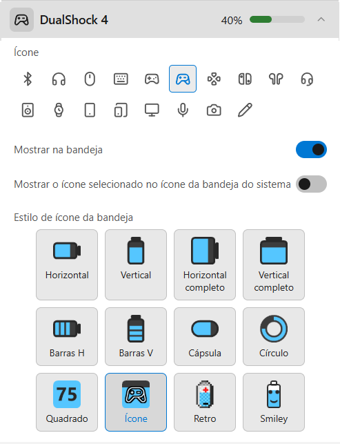 Definições do dispositivo