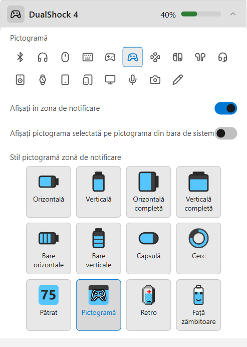 Setările dispozitivului