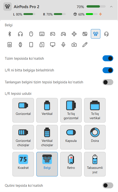 AirPods tafsilotlari